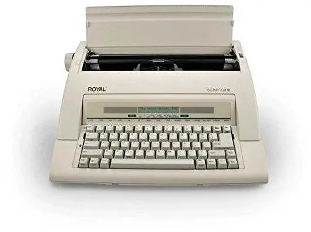 Alt view image 5 of 19 - Royal 69147T Scriptor II Personal Portable Electronic Typewriter with 20 Character, 2 Line LCD Display