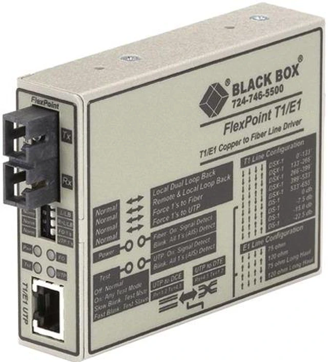 Main image of Black Box FlexPoint Modular Media Converter, RS-232 to Fiber, Single-Mode, 30 km, SC (me662a-ssc)