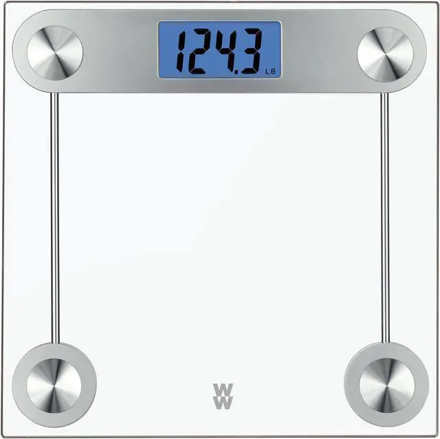 Alt view image 2 of 2 - Conair WW26 Weight Watchers Digital Glass Scale with Blue Backlight Display