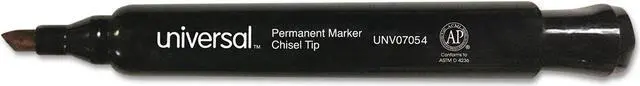 Main image of Universal Chisel Tip Permanent Marker Chisel Black 60 per pack 07054