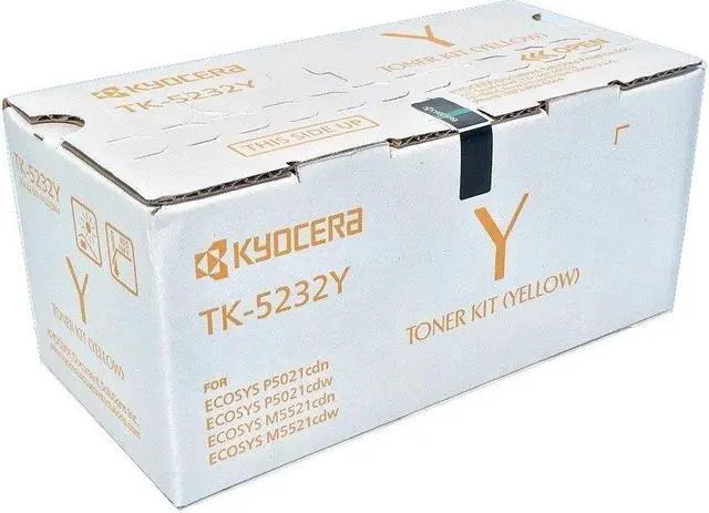 Alt view image 4 of 10 - Yellow Toner Cartridge for Kyocera TK-5232Y ECOSYS M5521cdw, ECOSYS P5021cdw, Genuine Kyocera Brand