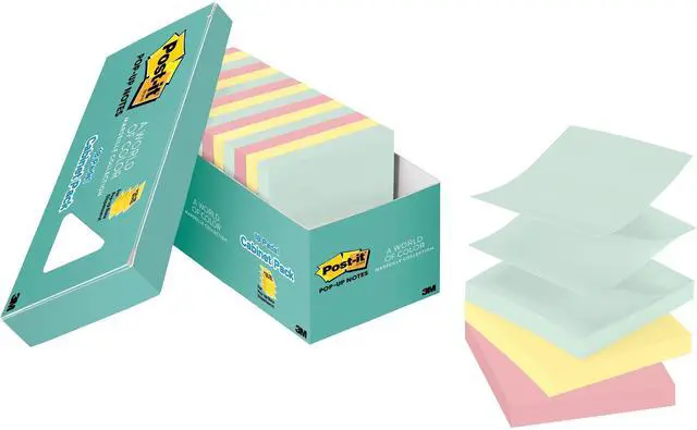 Main image of 3M R33018APCP Post-it Pop-up Notes Original Pop-up Refill, Marseille Collection, 18 / Pack
