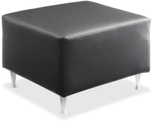 Main image of Lorell Lounge Bench No Arms Leather 27-1/2"x28"x18" Black 86920