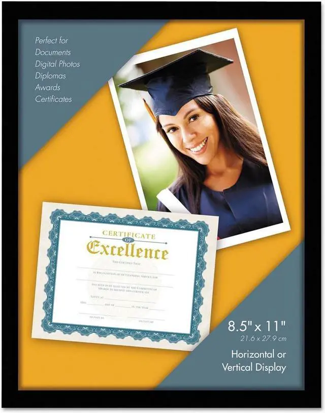 Alt view image 2 of 11 - Universal Metal Photo Frame Aluminum 8 1/2 x 11 Black 76840