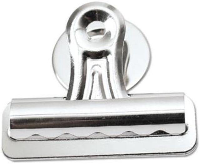 Alt view image 2 of 12 - Universal Bulldog Magnetic Clips Steel 1/2" Capacity 2 1/4" Wide Nickel-Plated 12/PK 31261