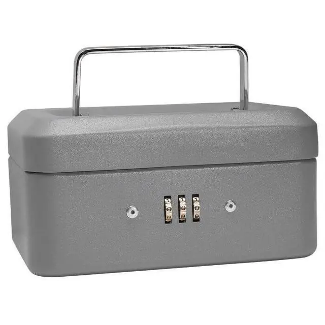 Alt view image 4 of 16 - 6 Inch Gray Combination Lock Box