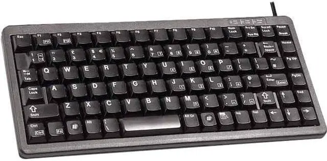 Main image of Cherry G84-4100LCAUS-2 Black 11in Ultraslim Keyboard. Us Space Reduced 83 Position Key Layout Without