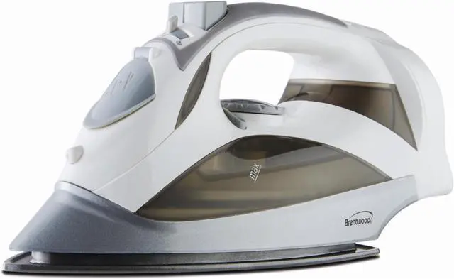 Alt view image 8 of 18 - Brentwood Appliances MPI-59B Power Nonstick Steam Iron with Retractable Cord, Black