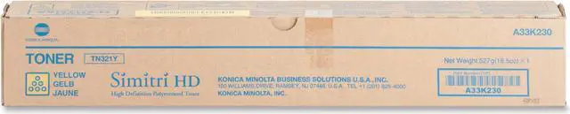 Main image of Konica Minolta Toner Cartridge - Yellow - Laser - 25000 Page - 1 Each (tn321y)