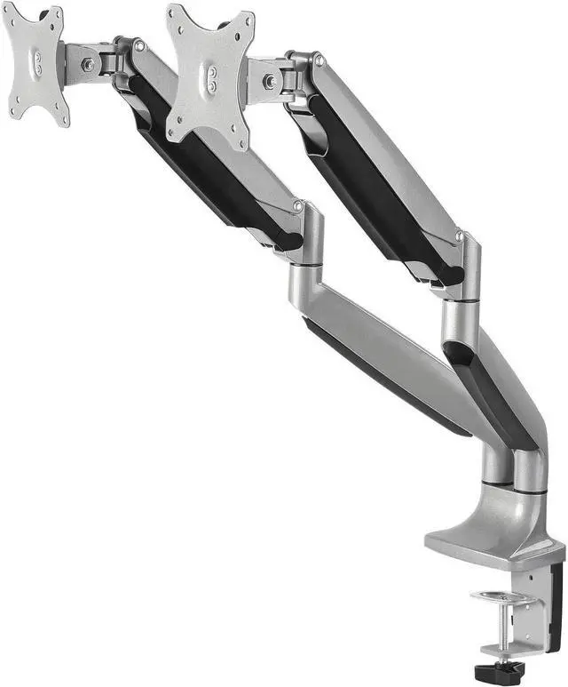 Main image of SIIG CE-MT2E12-S1 High Premium Aluminum Gas Spring Desk Mount - Dual Monitor, VESA (75x75/100x100)