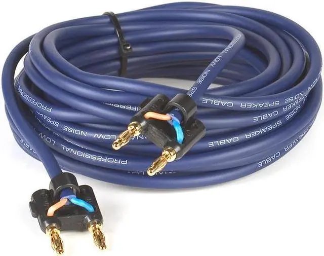 Alt view image 2 of 8 - VocoPro BNB-30 30 ft., Banana Clip Plug to Banana Clip Plug Professional Speaker Cable