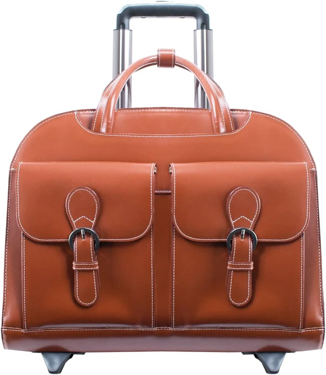 Alt view image 5 of 15 - MCKLEIN COMPANY LLC 96184A DAVIS BROWN LEATHER WHEELED