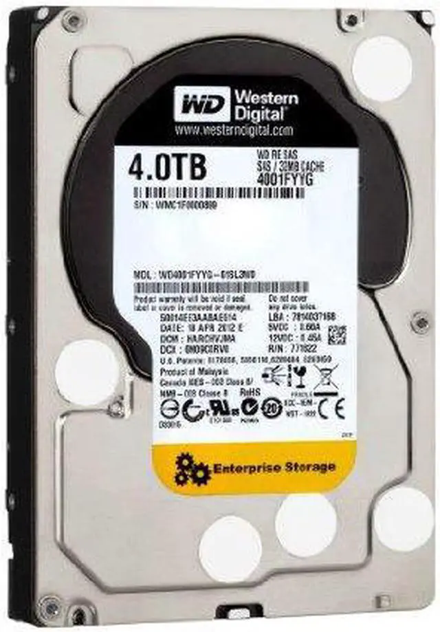 Alt view image 3 of 8 - WD WD4001FYYG RE WD4001FYYG 4 TB Hard Drive - 3.5" Internal - SAS (6Gb/s SAS)