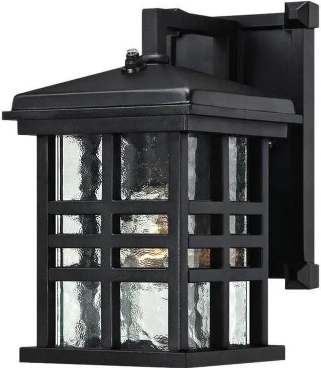 Main image of Westinghouse 6204500 Caliste One Light Outdoor Wall Lantern with Dusk to Dawn Sensor, Textured Black