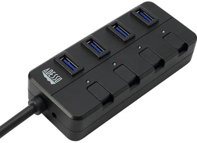 Alt view image 7 of 20 - Adesso AUH-3040 4 Port USB 3.0 Hub with Individual Power Switch