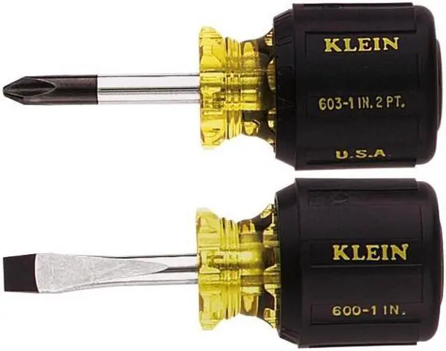 Alt view image 3 of 10 - KLEIN TOOLS 85071 Screwdriver Set,Slotted/Phillips,2 Pc