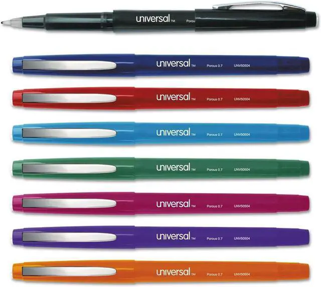Main image of Universal Deluxe Porous Tip Stick Pen Assorted Ink Medium 8 per Pack 50504