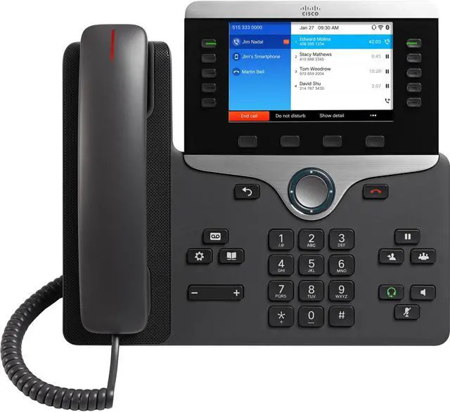 Alt view image 2 of 9 - Cisco 8861 IP Phone - Wall Mountable, Desktop - Charcoal - 1 x Total Line - VoIP - Caller ID - User