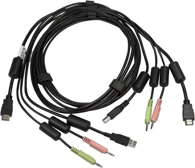 Alt view image 2 of 4 - Avocent 6 ft. USB keyboard, mouse & DisplayPort video cable with audio - Use with SV220D-001 or SV240D-001 CBL0126
