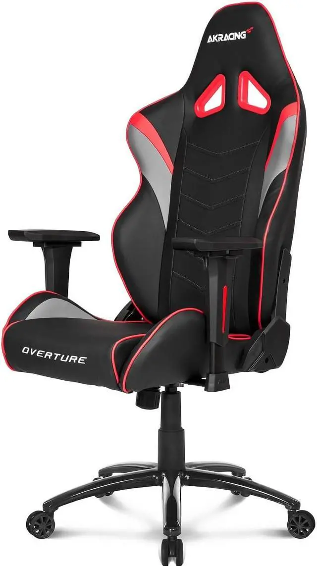 Alt view image 8 of 8 - AKRacing Overture Series Super-Premium Gaming Chair with High Backrest, Recliner, Swivel, Tilt, Rocker and Seat Height Adjustment Mechanisms with 5/10 - Red