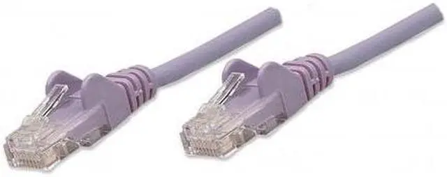 Main image of Intellinet Network Cable, Cat5e, UTP, RJ45 Male / RJ45 Male, 3.0 m (10 ft.), Purple