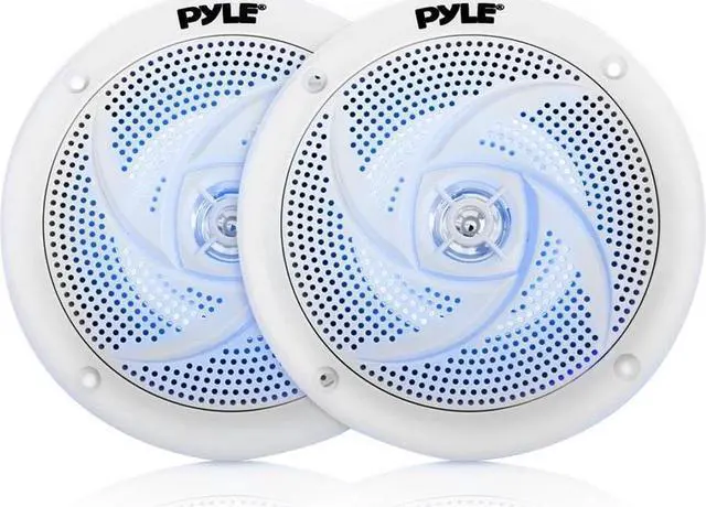 Alt view image 8 of 8 - Pyle Marine Speakers - 5.25 Inch 2 Way Waterproof and Weather Resistant Outdoor Audio Stereo Sound System with LED Lights, 180 Watt Power and Low Profile Slim Style - 1 Pair - PLMRS53WL