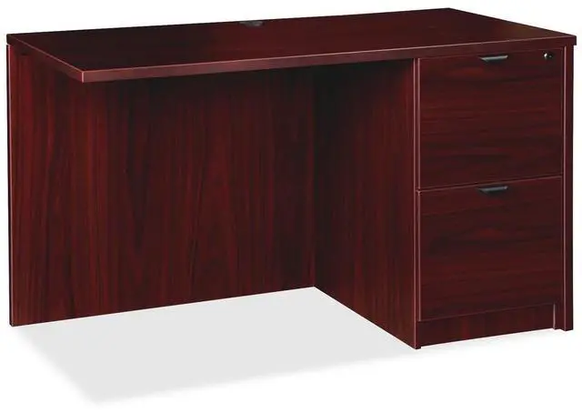Alt view image 2 of 3 - Lorell Right Return F/F 48"Wx24"Dx29"H Mahogany PR2448RMY