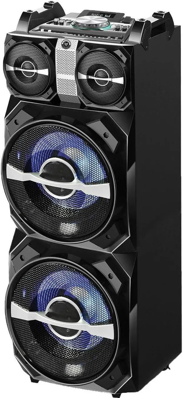 Alt view image 2 of 6 - Blackmore BJS-198BT Portable, Amplified, 4way audio entertainment system with dual 12" Subwoofers, Bluetooth Connectivity, Mp3 playback and LED illumination.