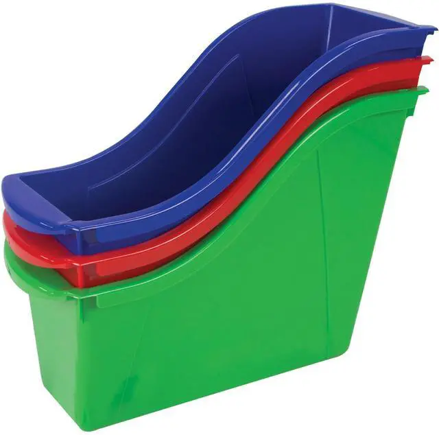 Alt view image 2 of 2 - Storex Small Book Bin 4-1/2"Wx11-3/4"Lx8-1/2"H 6/ST Assorted 70113U06C