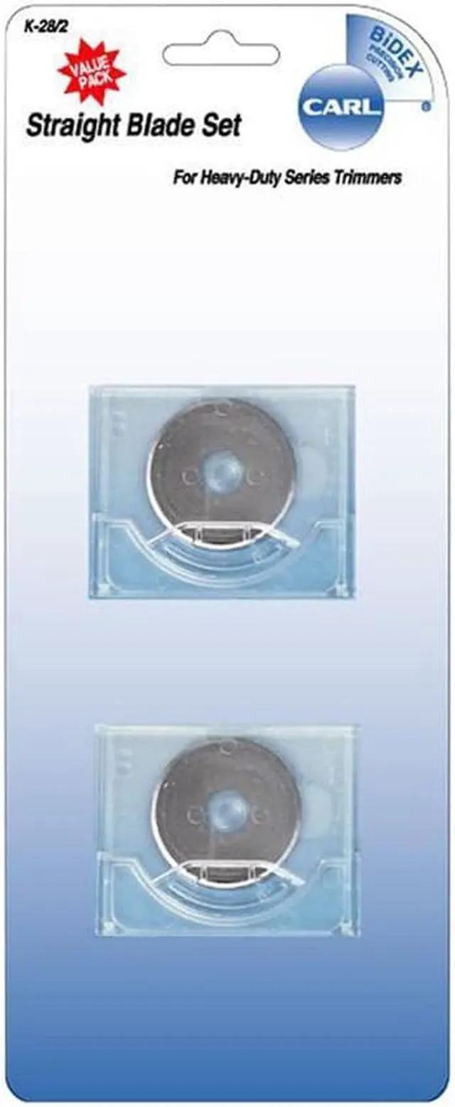 Alt view image 2 of 4 - Bidex Replacement Straight Blades For Heavy-Duty Rotary Trimmers, 2/Pa