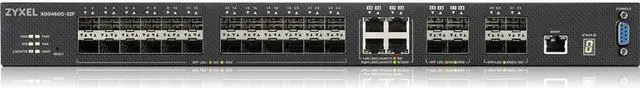Alt view image 2 of 11 - ZyXEL XGS4600-32F 24-Port Gigabit SFP L3 Managed Aggregation Switch with 4 SFP+ 10G Uplinks and 4 10G Combo (SFP+/RJ-45) Ports