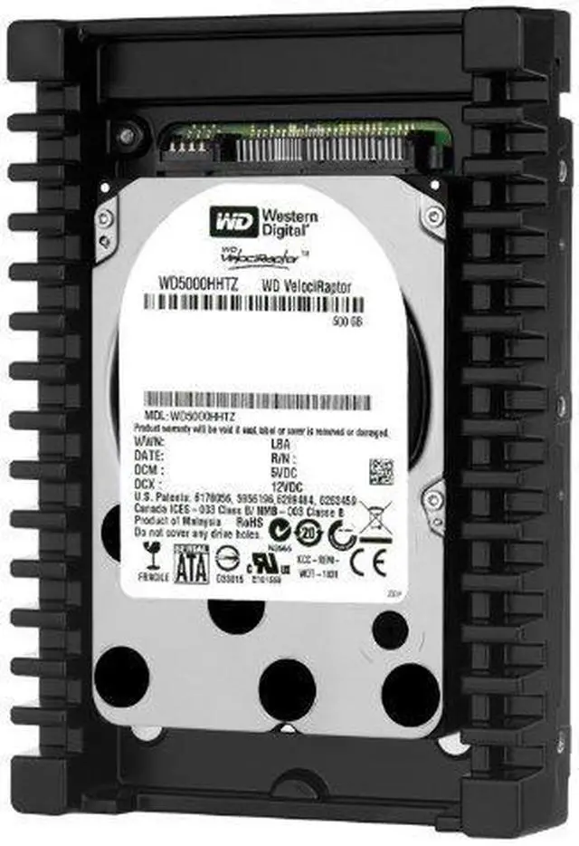 Alt view image 3 of 4 - WD WD5000HHTZ VelociRaptor WD5000HHTZ 500 GB Hard Drive - 3.5" Internal - SATA (SATA/600)