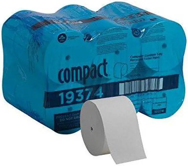 Alt view image 2 of 10 - GEORGIA-PACIFIC 19374 Compact(R) Coreless Toilet Paper, 1 Ply, 3000 Sheets, PK18