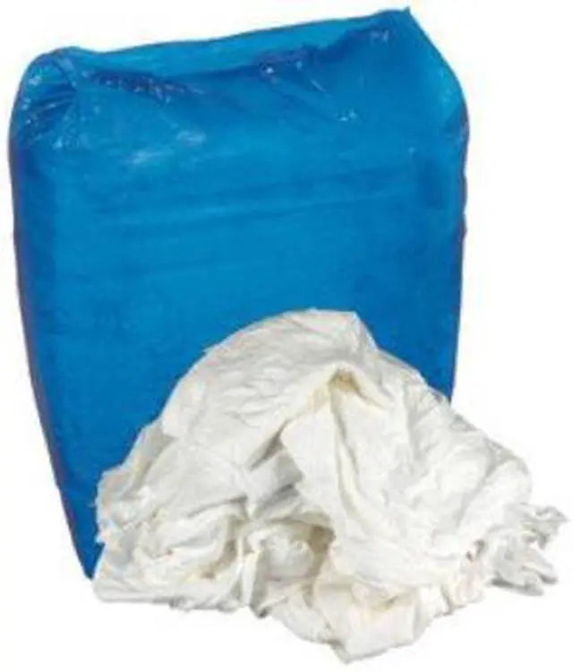 Alt view image 4 of 19 - Hospital Specialty T-Shirt Rags Bleached White 25 Pounds/Bag 45525