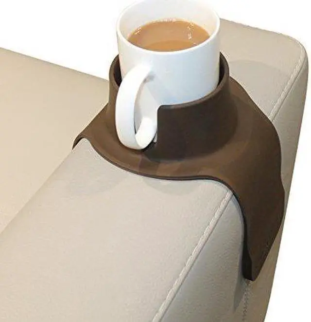 Alt view image 12 of 18 - CouchCoaster Weighted Drink Holder One Size Fits All Drinks, Mocha Brown