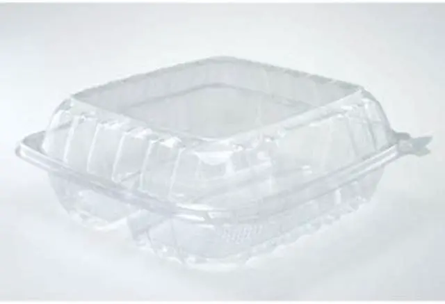 Alt view image 2 of 13 - Dart ClearSeal Hinged-Lid Plastic Containers 8 1/4 x 3 x 8 1/4 Clear 125/PK 2 PK