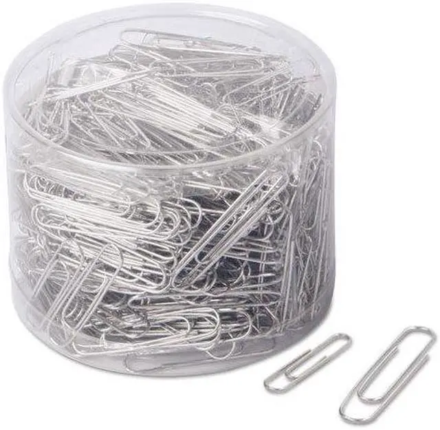 Alt view image 2 of 11 - Universal Plastic-Coated Paper Clips No. 1 Clear/Silver 1000/Pack 21001