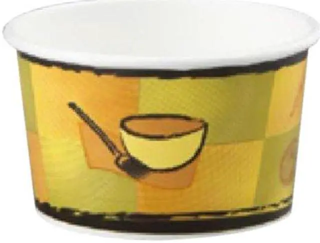 Alt view image 2 of 6 - Chinet Streetside Paper Food Container w/Plastic Lid Streetside Design 8-10oz