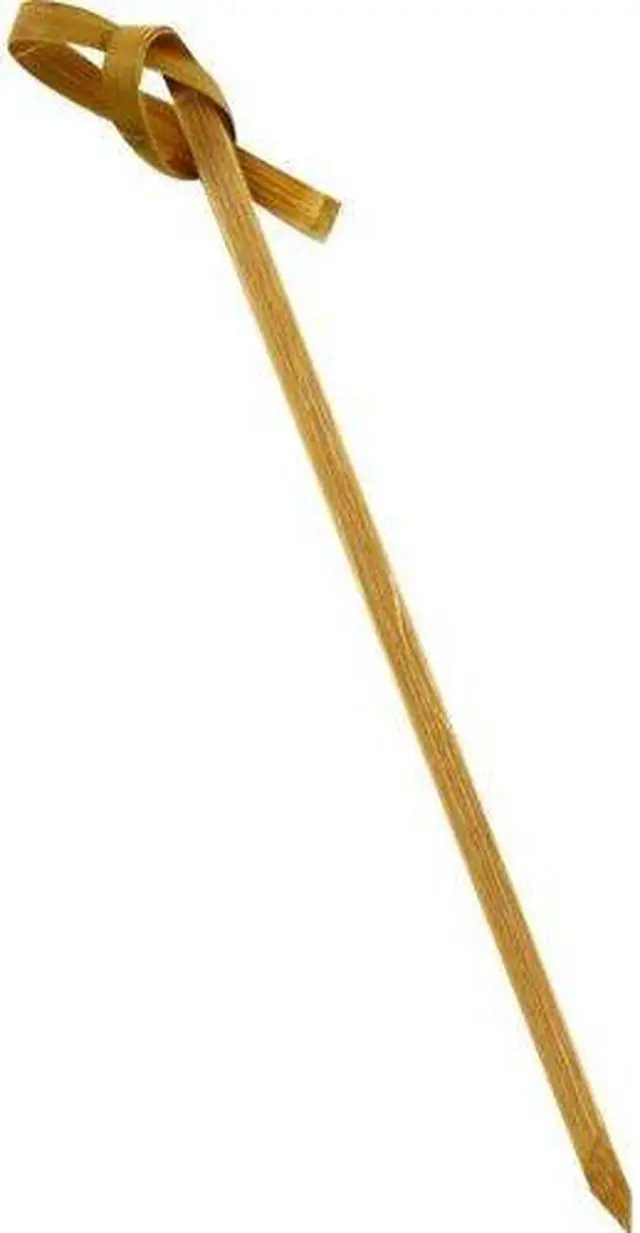 Alt view image 2 of 7 - Amercareroyal Knotted Bamboo Pick, Olive Green, 4", 1000/Carton R803