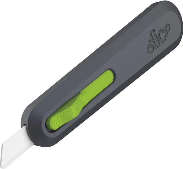 Alt view image 3 of 20 - Slice Smarty Series Auto-Retract Utility Knife-Grey/Green
