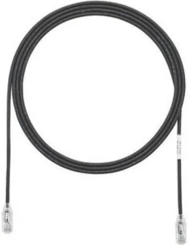 Main image of Panduit UTP28SP8INBL 8 in. Cat 6 Black Network Ethernet Cable