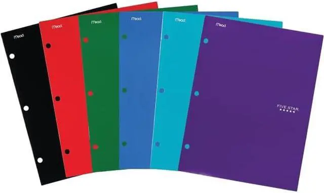 Alt view image 2 of 5 - Mead Products 38058 9.5 x 12.5 in. 4-Pocket Plastic Folder, Quick-View, Traditional Design - Assorted