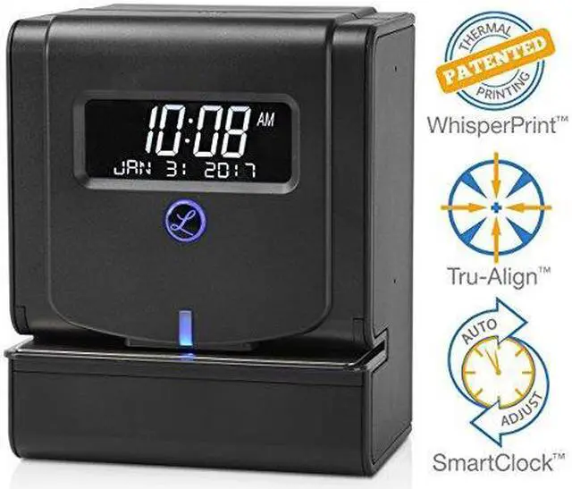 Main image of Lathem Time Clock Thermal Print 6"Wx8"Lx9-3/4"H Black 2100HD
