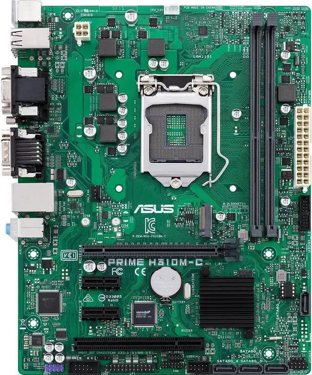 Main image of Asus Prime H310M-C/CSM/C/SI Desktop Motherboard - Intel Chipset - Socket H4 LGA-1151 - Single