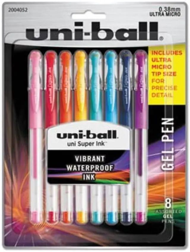 Main image of uni-ball Gel Pens Ultra Micro and Medium Points Micro Assorted Ink 8/Set 2004052
