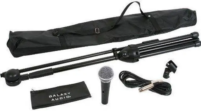 Alt view image 2 of 9 - Galaxy Audio Complete Microphone & Stand Kit, with on/off Switch