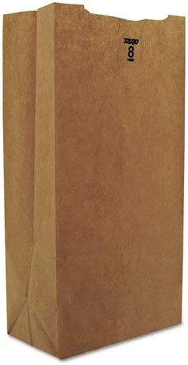 Alt view image 2 of 3 - General Tools BAGGK8 #8 Paper Grocery Bag, 35Lb Kraft, Standard 6 1/8 X 4 1/6 X 12 7/16, 2000 Bags