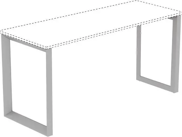 Alt view image 2 of 3 - Lorell LLR16204 Relevance Series Desk Height Desk Leg Frame, Silver - 28.5 x 23.3 in.