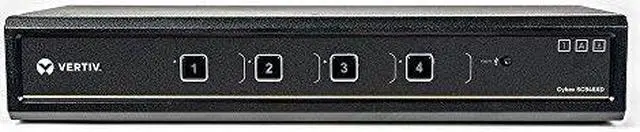 Alt view image 2 of 4 - Vertiv Cybex Secure 4K UHD KVM 4-Port DVI-I DP DualHead EAL4+ NIAP KVM Switch