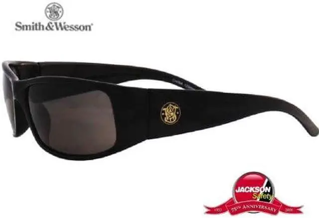 Alt view image 4 of 20 - Smith & Wesson Elite Safety Eyewear, Black Frame, Smoke Anti-Fog Lens 21303